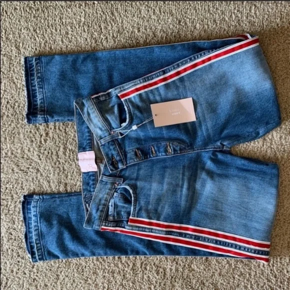 NWT REVICE Ruby Tuesday Racer Stripe Jeans. - Picture 14 of 15